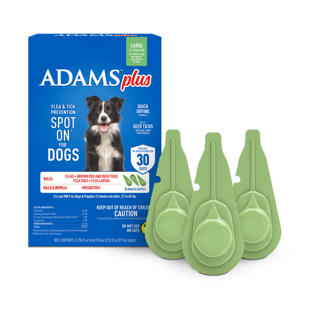 Adams Complete Indoor & Outdoor Flea Treatment System for Large Dogs 31–60 lbs