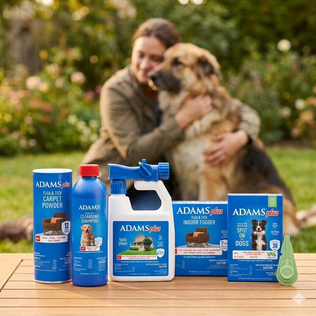 Adams Complete Indoor & Outdoor Flea Treatment System for Large Dogs 31–60 lbs