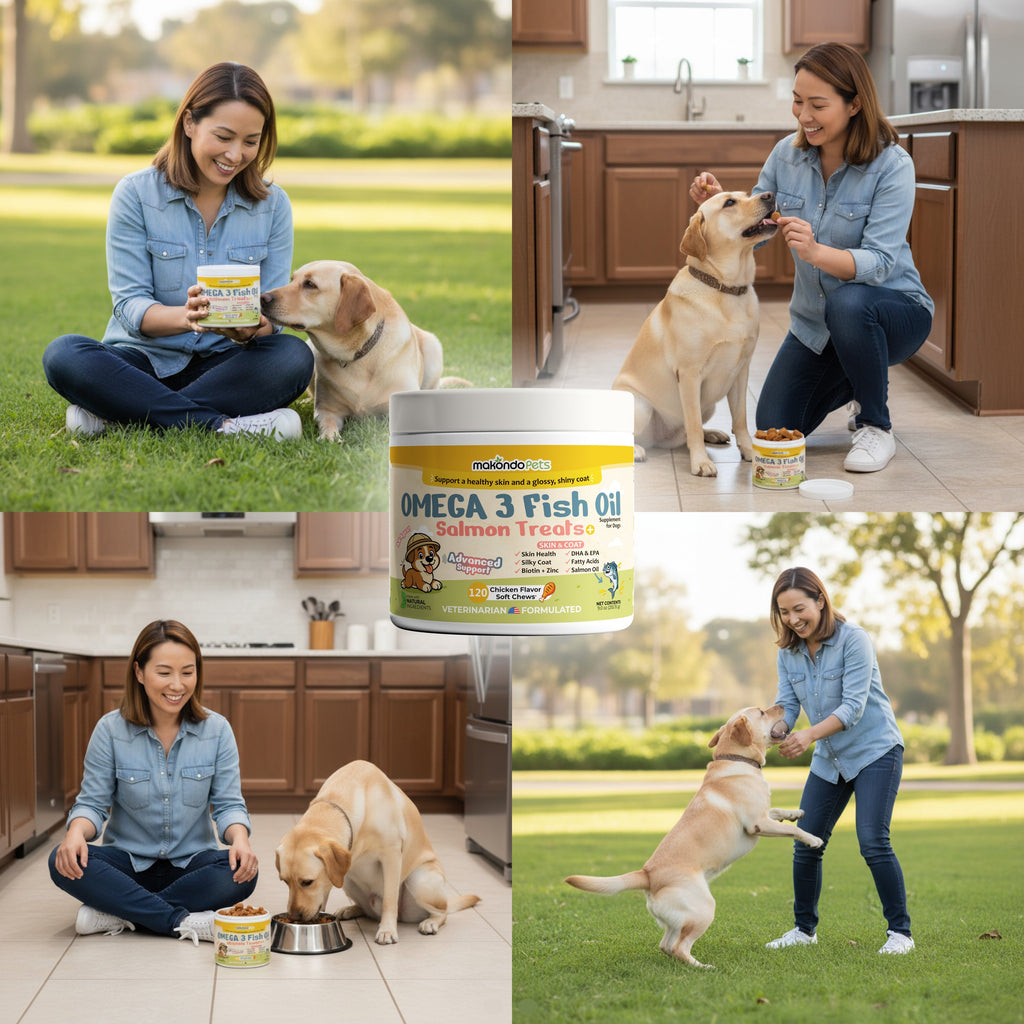 Omega 3 for Dogs - Salmon Oil - 120 Soft Chews